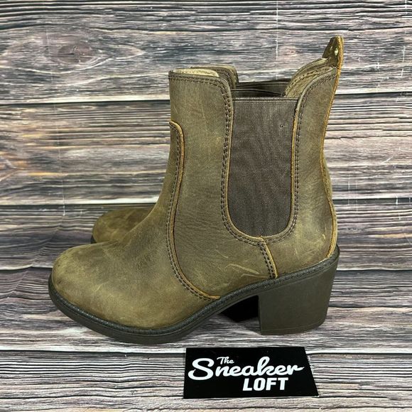 Kodiak Women's‎ Heeled Waterproof Slip On Brown Leather Boots - Picture 3 of 8